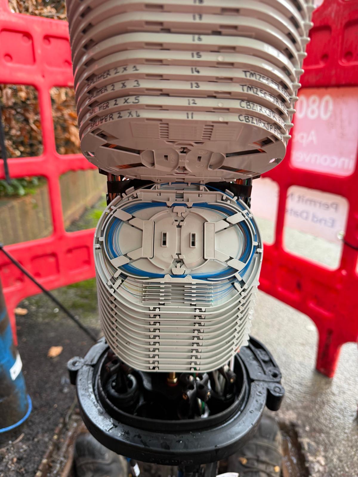 Fibre installation site progress