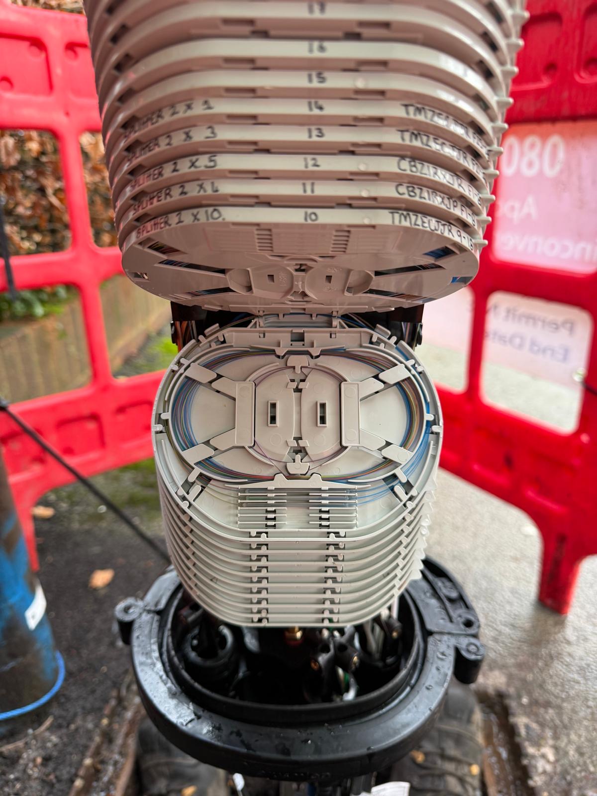 Completed section of fibre deployment